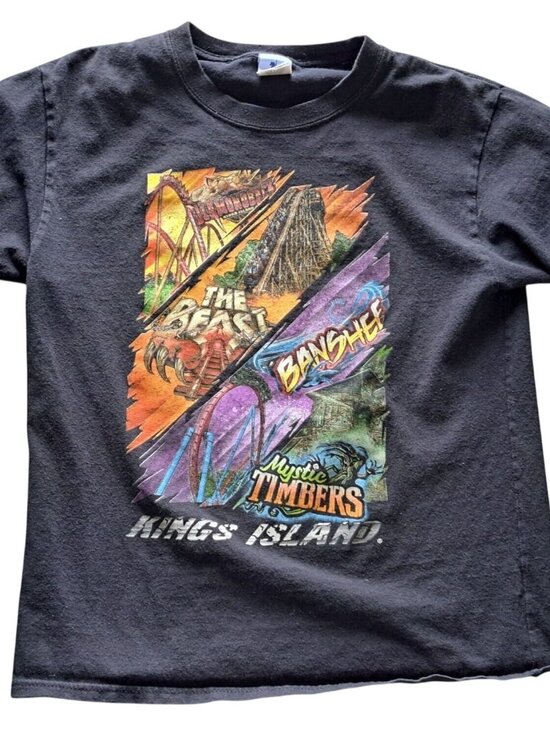 Cedar Fair Entertainment Other - Kings Island Roller Coaster Graphic T-Shirt  Cedar Fair Youth Medium Collectible